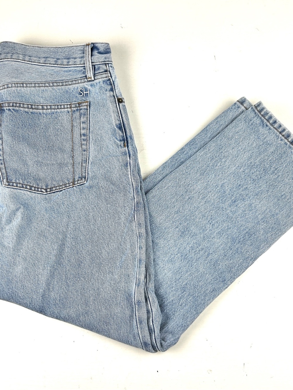 Women's Straight Leg Light Blue Denim Jeans